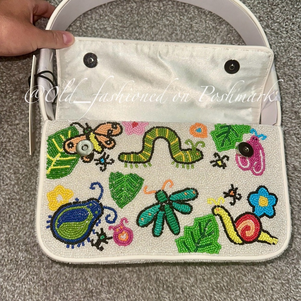 Price Firm - STAUD Tommy Beaded Shoulder Bag - Bug Out - Picture 15 of 16